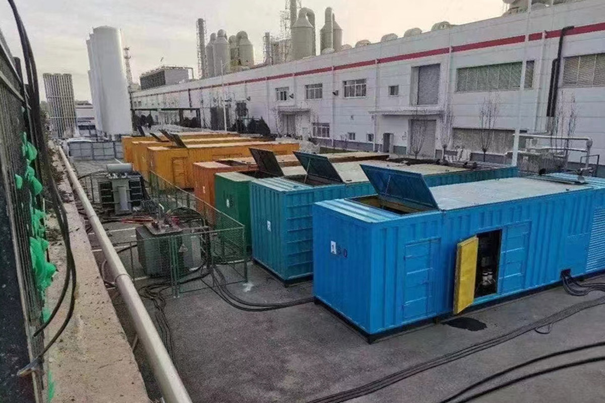 工业园区发电机租赁施工现场